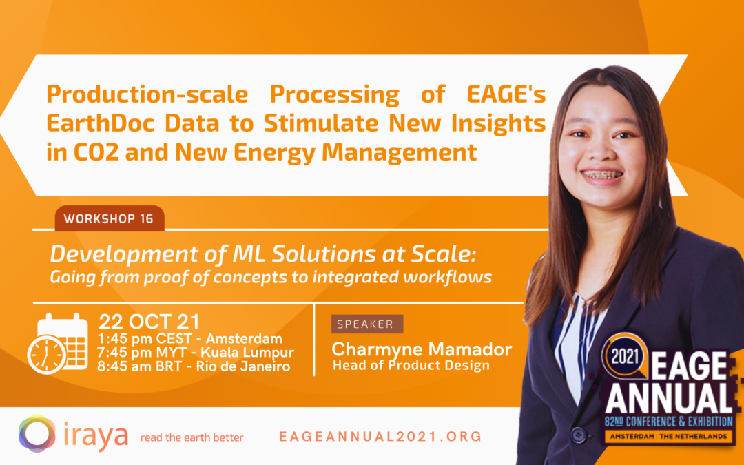 Charmyne Mamador, Iraya’s Product Manager, presented about production-scale processing at the 82nd EAGE Annual Conference and Exhibition